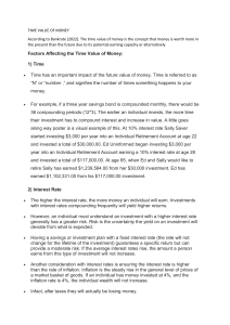 Time Value of Money: Factors & Calculations