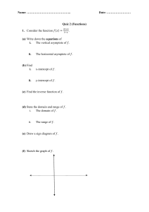 Quiz 2: Functions - Math Assessment