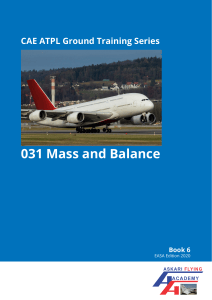 CAE ATPL Mass and Balance Textbook 2020