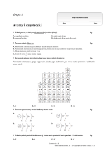 Test z chemii: Atomy i cząsteczki