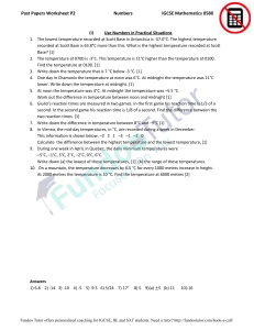 IGCSE Maths Past Paper Worksheet P2: Numbers