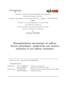Th&egrave;se sur l'homog&eacute;n&eacute;isation automatique de milieux discrets p&eacute;riodiques