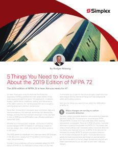 5 Key Changes in NFPA 72 2019 Edition