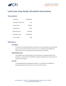 Land Loan Case Study Calculation Instructions