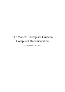 Modern Therapist's Guide to Compliant Documentation