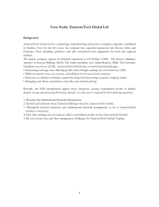 ZamzoteTech Global Ltd Case Study: Multinational Financial Management