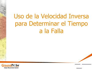 Uso de la Velocidad Inversa para Determinar el Tiempo a la Falla