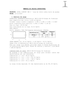 Informe de C&aacute;lculo Estructural: Losa de Vidrio Hotel Confort Inn 2