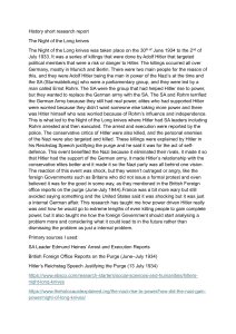 Night of the Long Knives Research Report