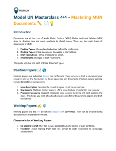 Model UN Masterclass 4/4: Mastering MUN Documents