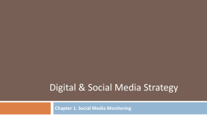Digital & Social Media Strategy: Social Media Monitoring Chapter