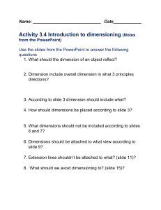Activity 3.4 Introduction to Dimensioning Worksheet