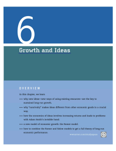 Chapter 6: Growth and Ideas - Economic Models