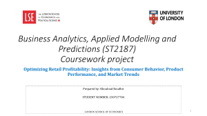 Optimizing Retail Profitability: Business Analytics Project