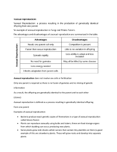 Asexual and Sexual Reproduction in Plants