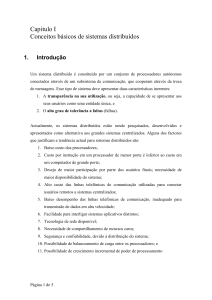 Cap&iacute;tulo I: Conceitos b&aacute;sicos de sistemas distribu&iacute;dos