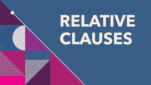 Relative Clauses Grammar Guide