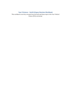 Year 9 Earth & Space Revision Workbook