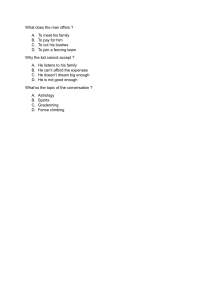 Multiple Choice Quiz: Man and Kid Conversation