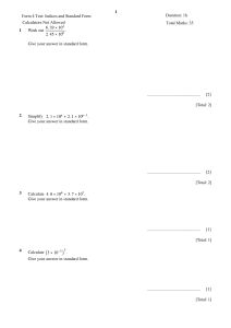 Form 3 Index Exercise Laws of Indices Worksheet