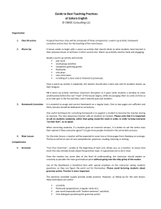 Guide to Best Teaching Practices at Sahara English