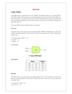 Unit 1: Logic Gates - Digital Systems Basics
