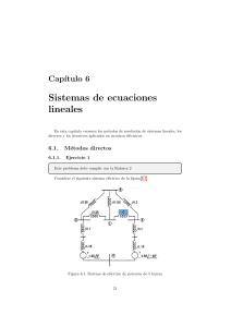 Cap&iacute;tulo 6: Sistemas de ecuaciones lineales en ingenier&iacute;a el&eacute;ctrica