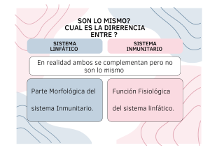 Diferencia entre sistema linf&aacute;tico e inmunitario