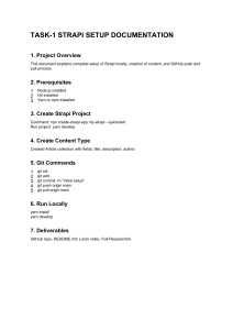 Strapi Setup Documentation: Local Installation & Git Guide