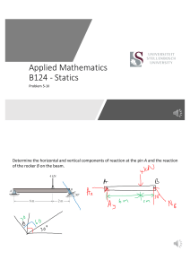 Table Statics Problem Statics Supports and Reactions Table