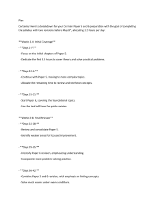 CA Inter Paper 5 & 6 Study Plan