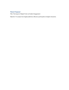 Thesis Proposal: Digital Tools & Student Engagement