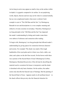 Hemingway's Iceberg Principle in The Old Man and the Sea