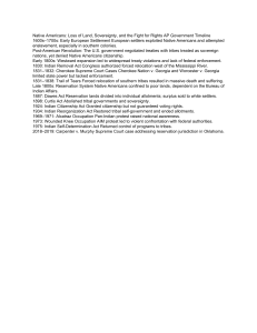 Native Americans Timeline: Land, Sovereignty, Rights
