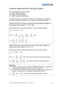 Common Base and Per Unit (pu) System