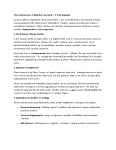 Fundamentals of Quantum Mechanics: A Brief Overview