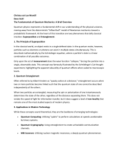 Fundamentals of Quantum Mechanics: Brief Overview