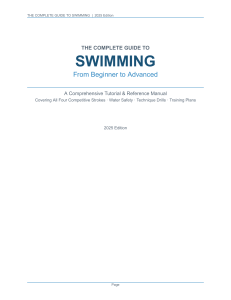 Swimming Study Guide Swimming Skills Checklist: Stroke Mechanics & Technique Assessment