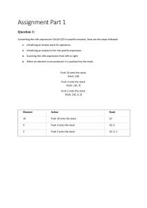Assignment Part 1: Infix to Postfix & Hash Maps