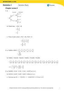 A Level Statistics 1 Chapter 4 Solutions