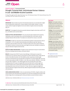 Drought, Extreme Heat, and Intimate Partner Violence in Low- and Middle-Income Countries