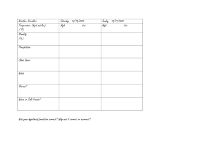 Weather Variables Worksheet