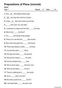 Prepositions of Place Test (in/on/at)