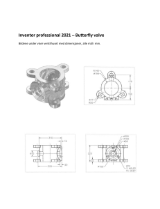 Inventor 2021 Butterfly Ventil CAD Opgave