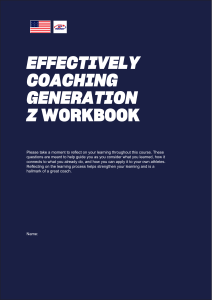 Effectively Coaching Generation Z Workbook