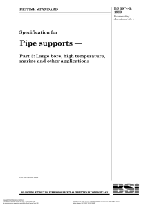 BS 3974-3:1980 Pipe Supports Specification