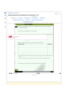 Exploring Science 8 Workbook: Pollen Concentration Worksheet