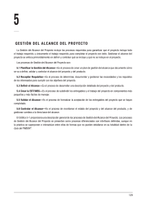 Gesti&oacute;n del Alcance del Proyecto: Procesos PMBOK