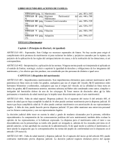 C&oacute;digo Civil: Relaciones de Familia y Matrimonio