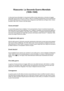 Riassunto: La Seconda Guerra Mondiale (1939-1945)